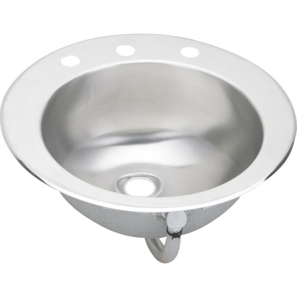 Asana Stainless Steel 19'' x 19'' x 7'', Single Bowl Drop-in Bathroo