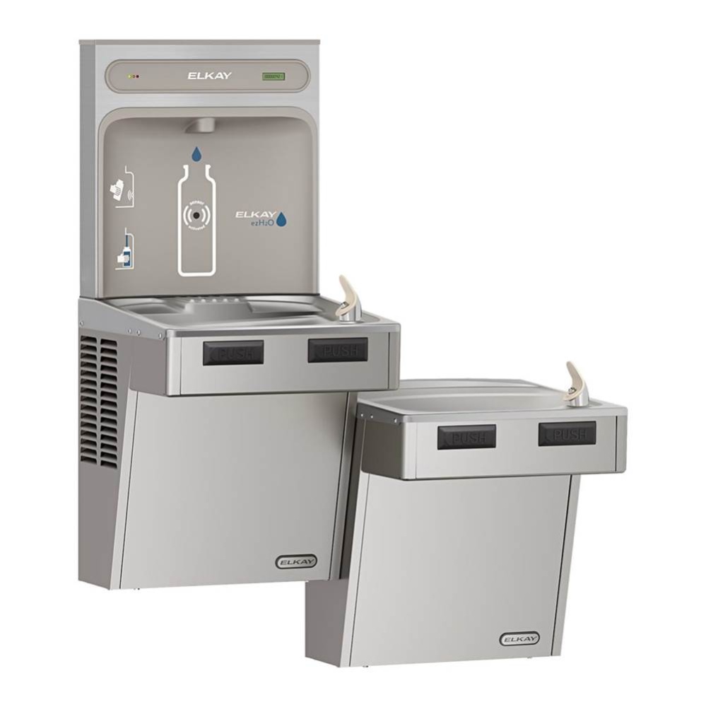 ezH2O Bottle Filling Station with Mechanically Activated Bi-Level ADA Cooler Filtered Non-Refriger