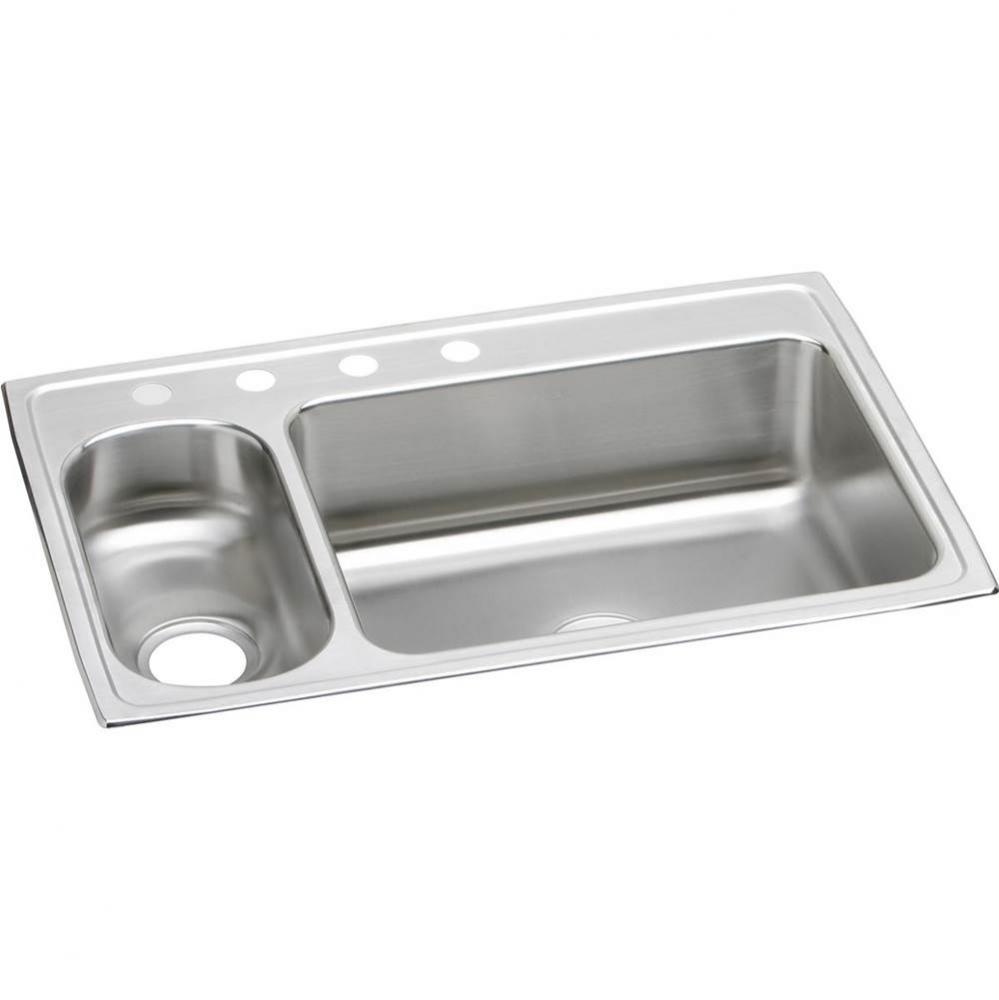 Lustertone Classic Stainless Steel 33'' x 22'' x 7-7/8'', 2-Hole 30/