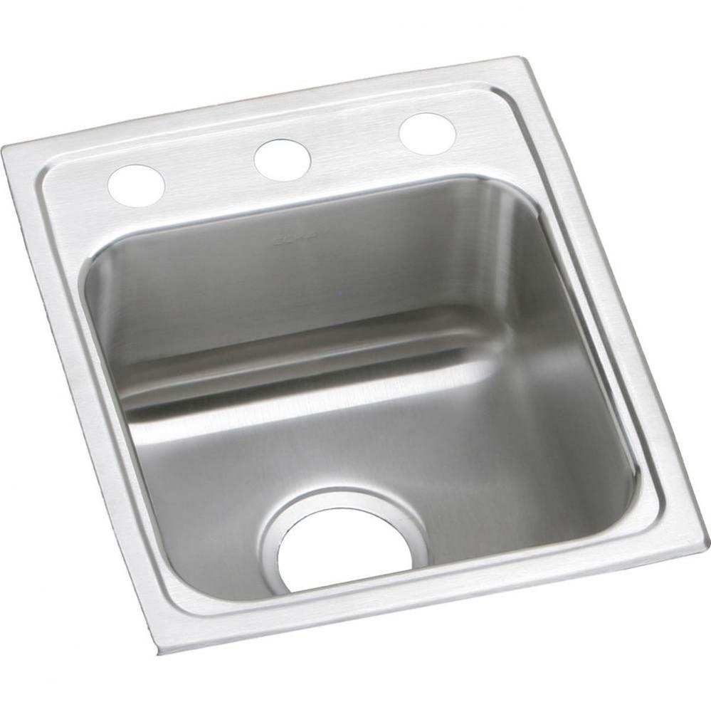 18 Gauge Stainless Steel 13'' x 16'' x 7.625'' Single Bowl Drop-in K