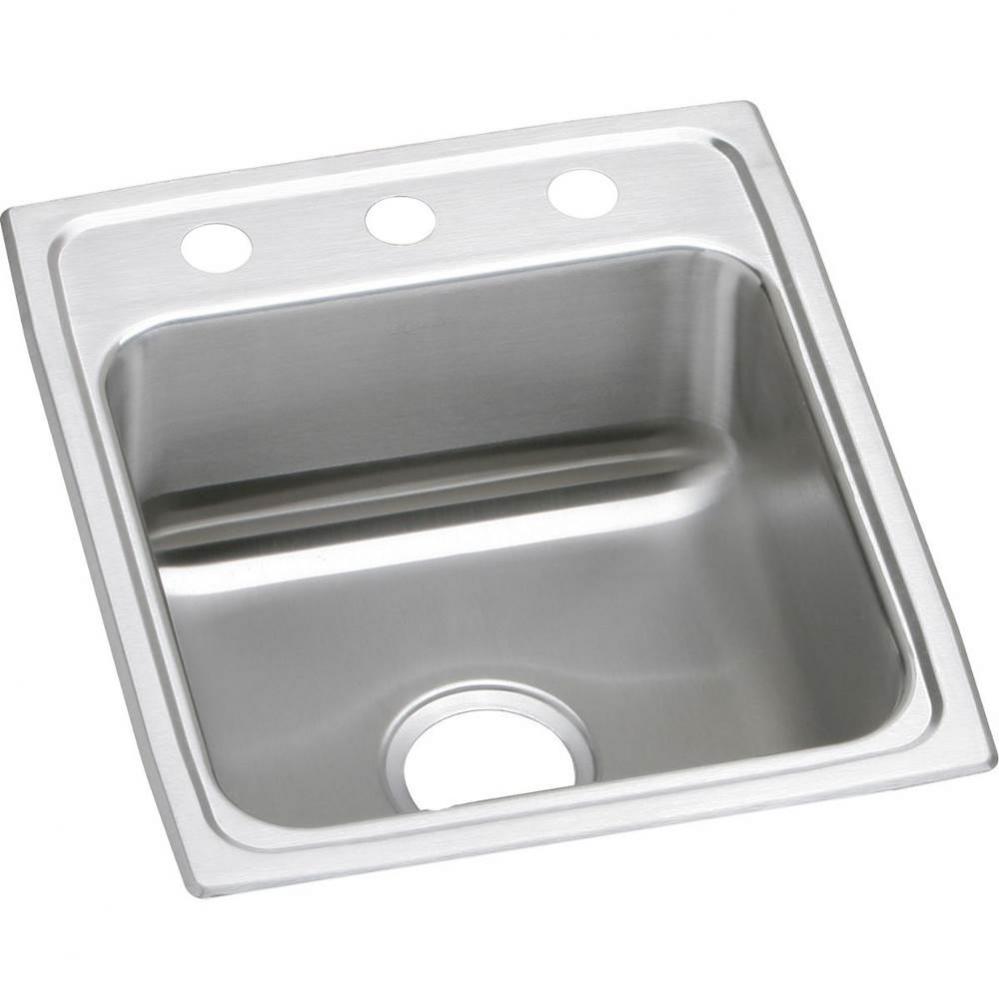 18 Gauge Stainless Steel 17'' x 20'' x 7.625'' Single Bowl Drop-in K