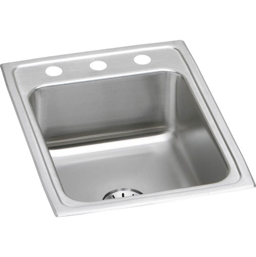 18 Gauge Stainless Steel 17'' x 22'' x 7.625'' Single Bowl Drop-in K