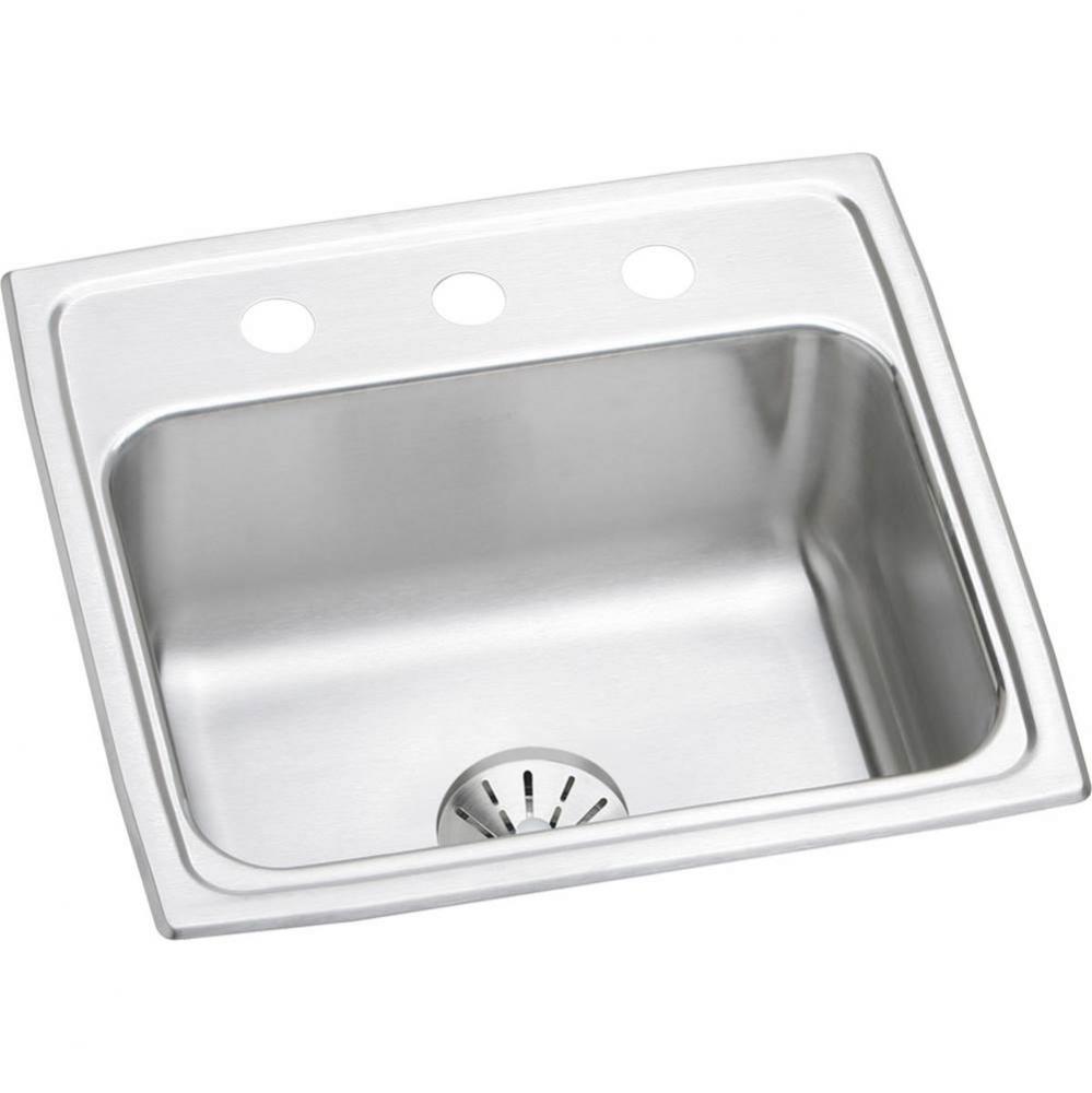 18 Gauge Stainless Steel 19.5'' x 19'' x 7.5'' Single Bowl Drop-in K