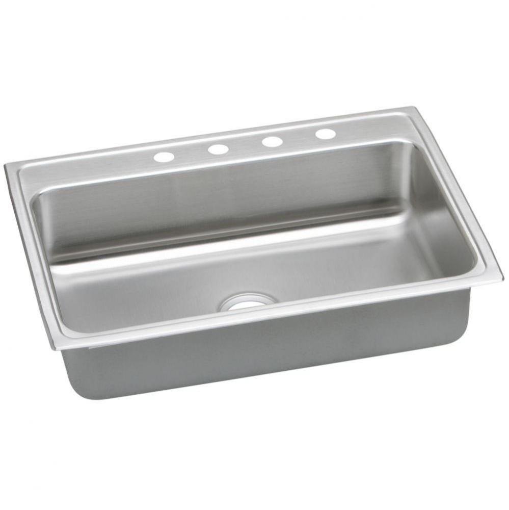 18 Gauge Stainless Steel 31'' x 22'' x 7.625'' Single Bowl Top Mount