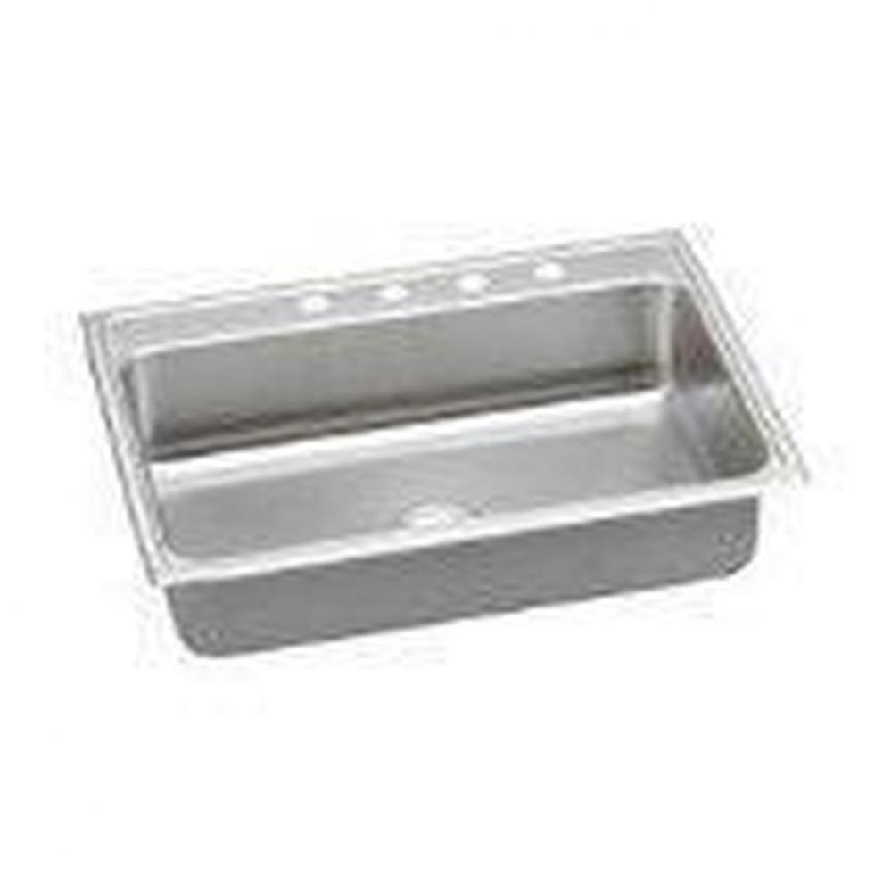 18 Gauge Stainless Steel 31'' x 22'' x 7.625'' Single Bowl Drop-in K