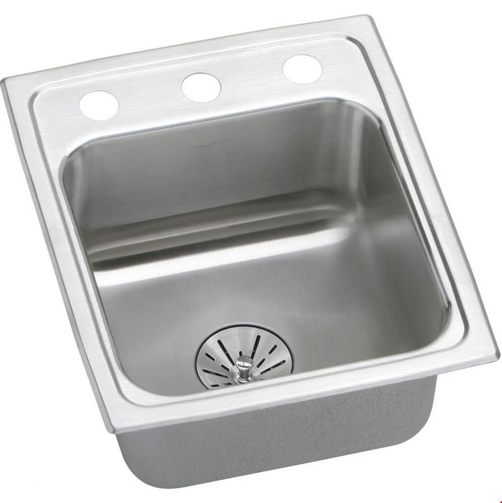 18 Gauge Stainless Steel 13'' x 16'' x 6.5'' Single Bowl Drop-in Kit