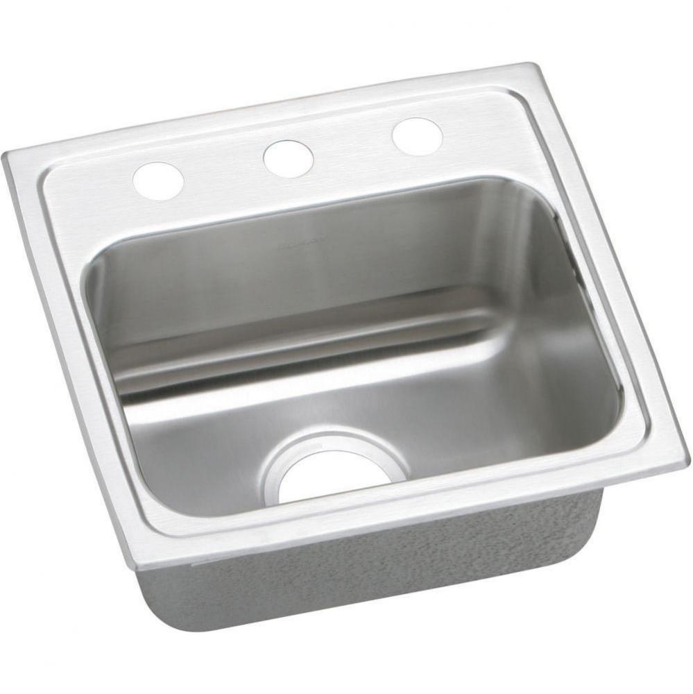 18 Gauge Stainless Steel 17'' x 16'' x 5'' Single Bowl Drop-in Kitch