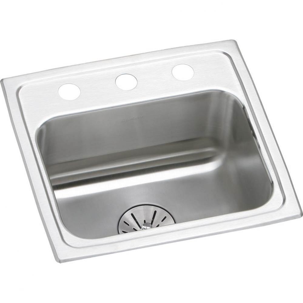 Lustertone Classic Stainless Steel 17'' x 16'' x 6-1/2'', 0-Hole Sin