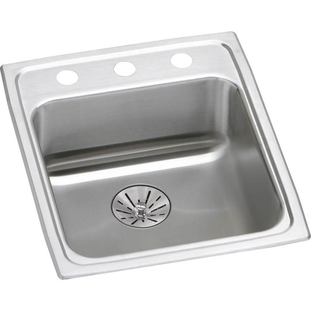 18 Gauge Stainless Steel 17'' x 20'' x 6.5'' Single Bowl Drop-in Kit