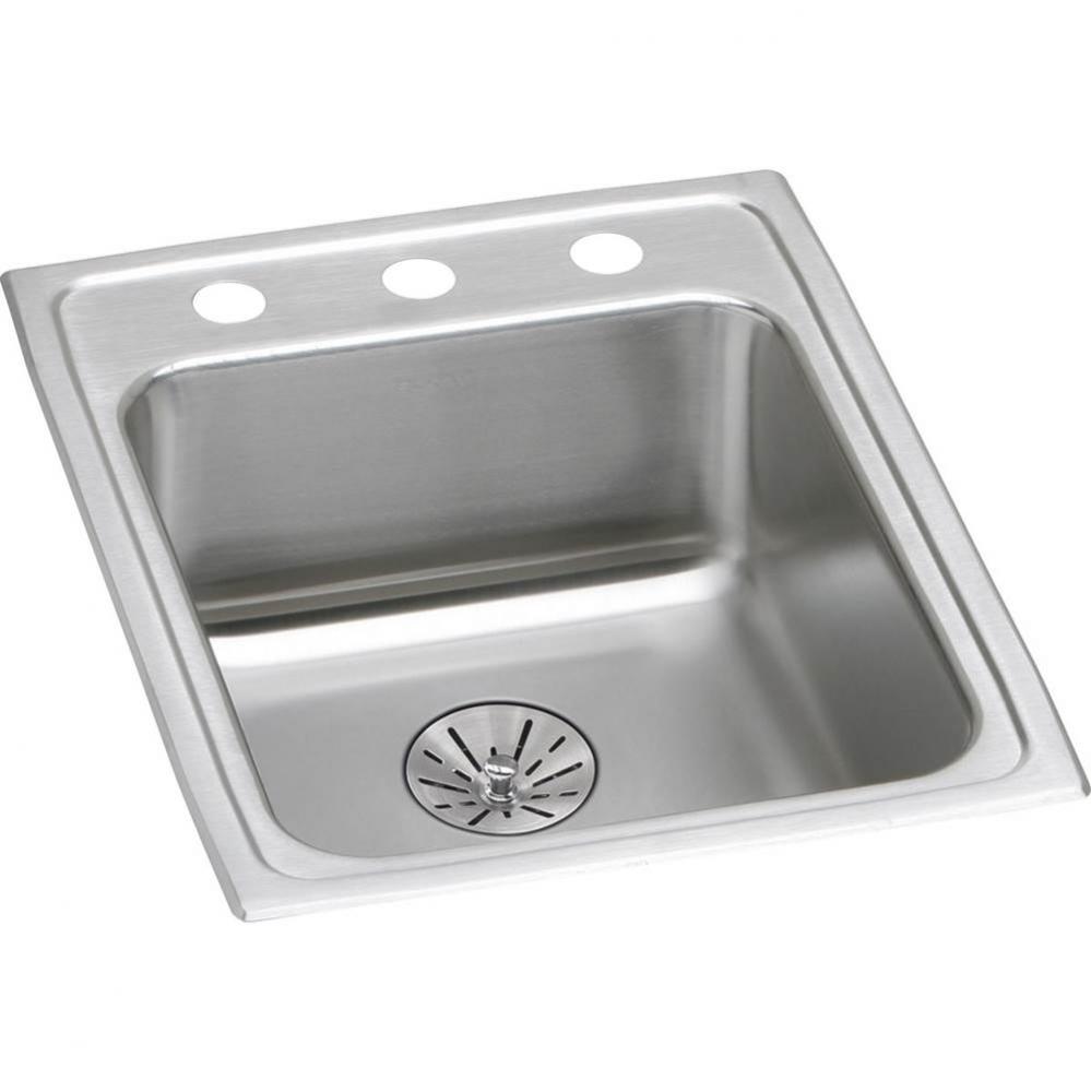 18 Gauge Stainless Steel 17'' x 22'' x 6.5'' Single Bowl Drop-in Kit