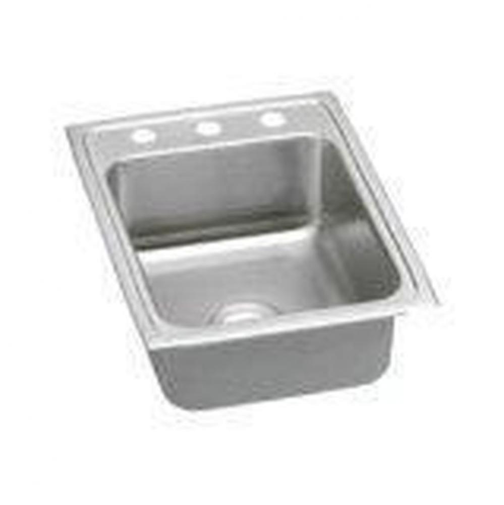18 Gauge Stainless Steel 17'' x 22'' x 6.5'' Single Bowl Drop-in Kit