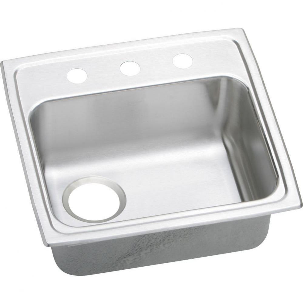 18 Gauge Stainless Steel 19'' x 18'' x 5.5'' Single Bowl Top Mount K