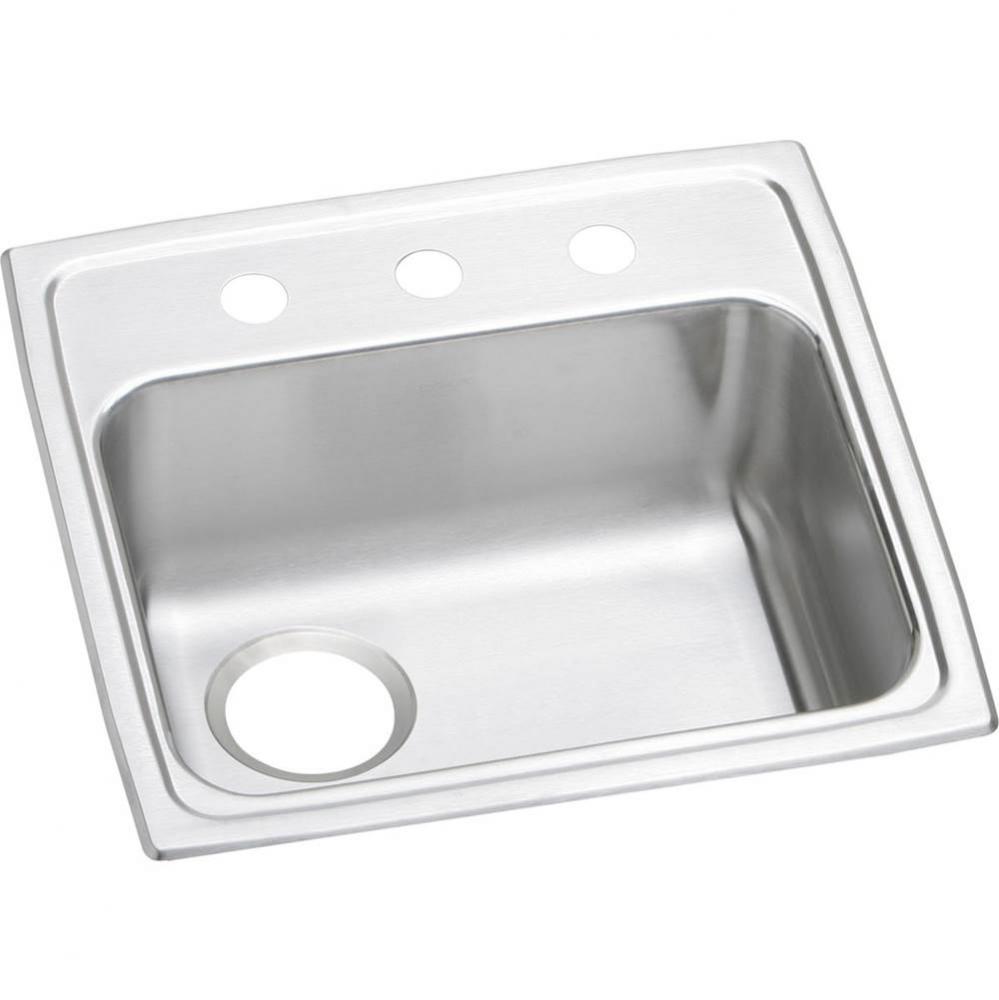 Lustertone Classic Stainless Steel 19'' x 18'' x 6'', Single Bowl Dr