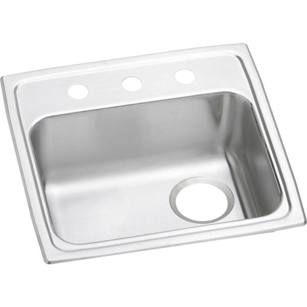 Lustertone Classic Stainless Steel 19'' x 18'' x 6-1/2'', 2-Hole Sin