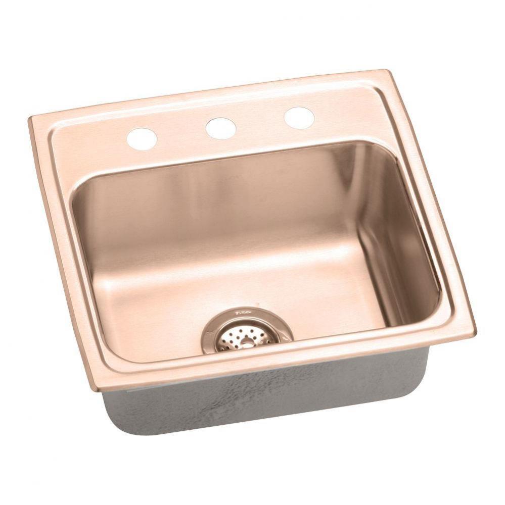 18 Gauge CuVerro antimicrobial copper 19.5'' x 19'' x 6.5'' Single B