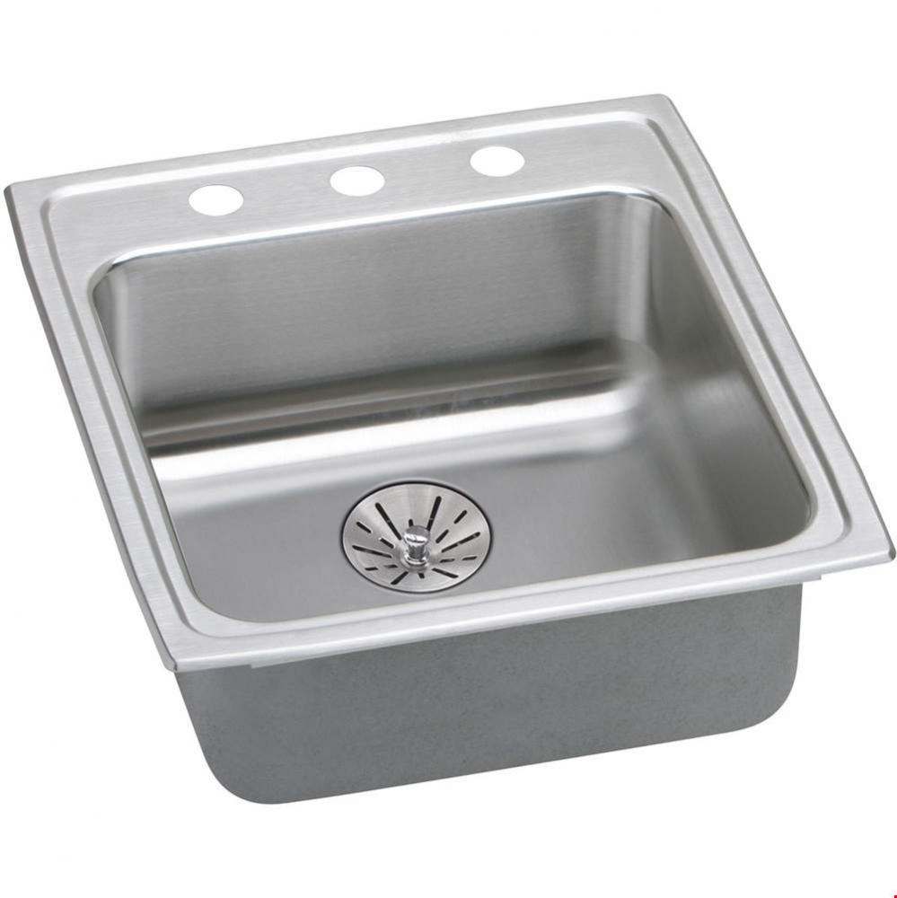 18 Gauge Stainless Steel 19.5'' x 22'' x 6.5'' Single Bowl Drop-in K