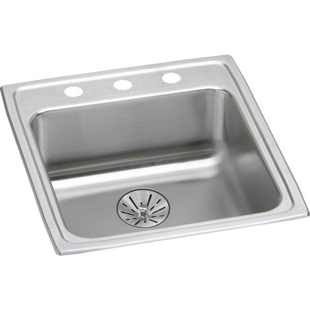18 Gauge Stainless Steel 19.5'' x 22'' x 6.5'' Single Bowl Drop-in K