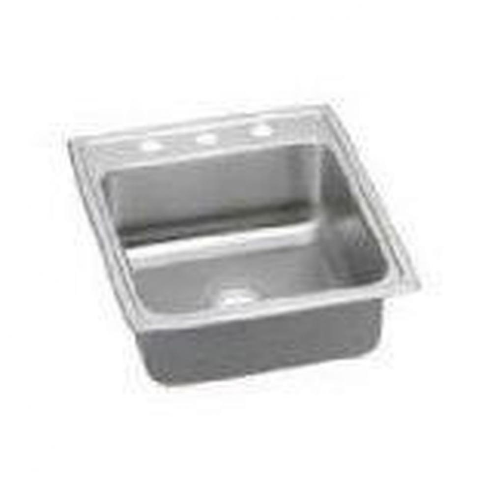 18 Gauge Stainless Steel 19.5'' x 22'' x 6'' Single Bowl Drop-in Kit