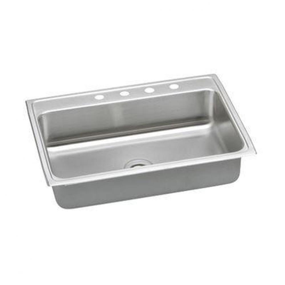 18 Gauge Stainless Steel 31'' x 22'' x 7.625'' Single Bowl Top Mount