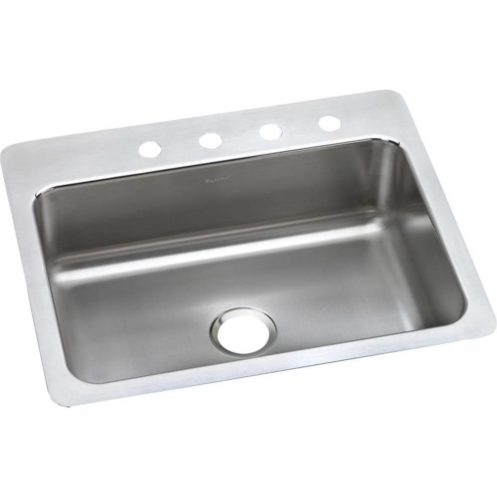 18 Gauge Stainless Steel 27'' x 22'' x 8'' Single Bowl Dual Mount Ki