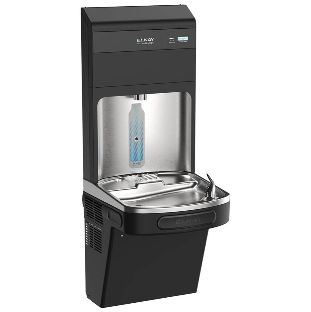Pro Filtration Bottle Filling Station & Single ADA Cooler Refrigerated Ultra-Capacity Lead + U