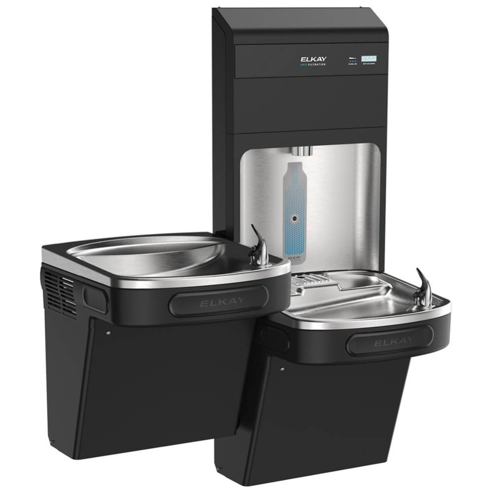 Pro Filtration Bottle Filling Station & Bi-Level ADA Cooler Refrigerated Ultra-Capacity Lead +