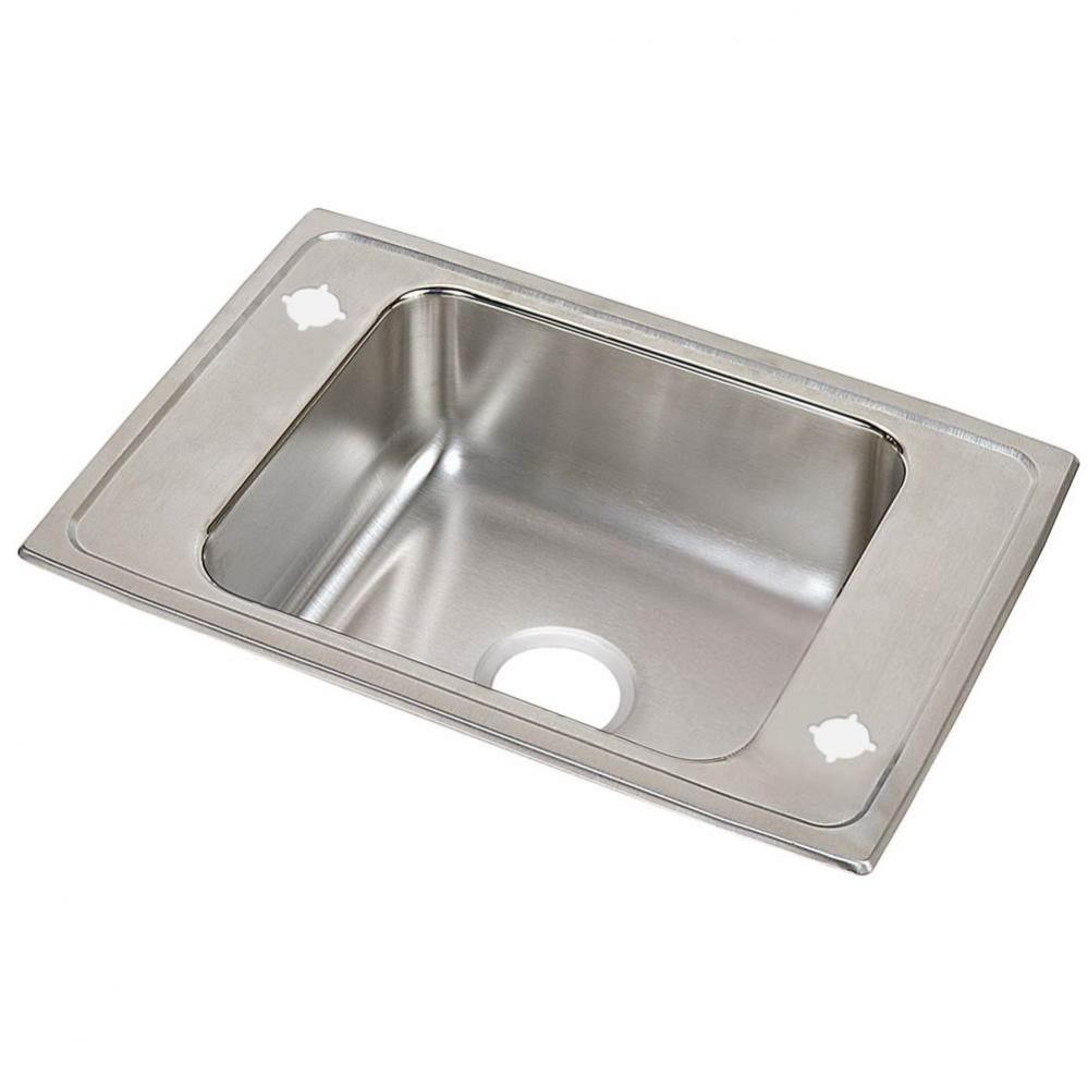 20 Gauge Stainless Steel 25'' x 17'' x 7.125'' Single Bowl Drop-in S