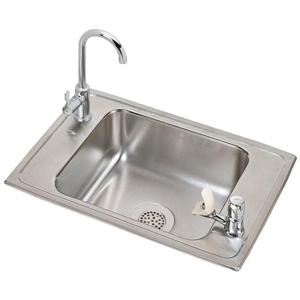20 Gauge Stainless Steel 25'' x 17'' x 7.125'' Single Bowl Drop-in S
