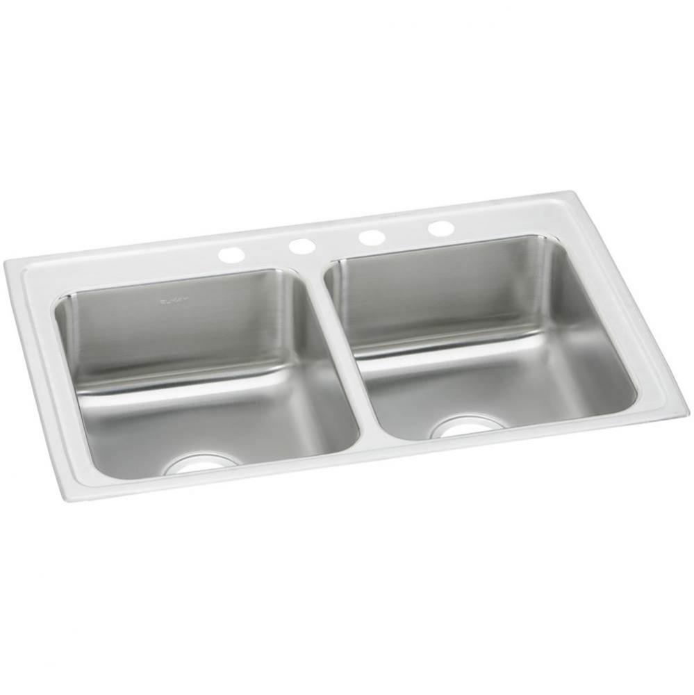 20 Gauge Stainless Steel 43'' x 22'' x 7.125'' Double Bowl Drop-in K