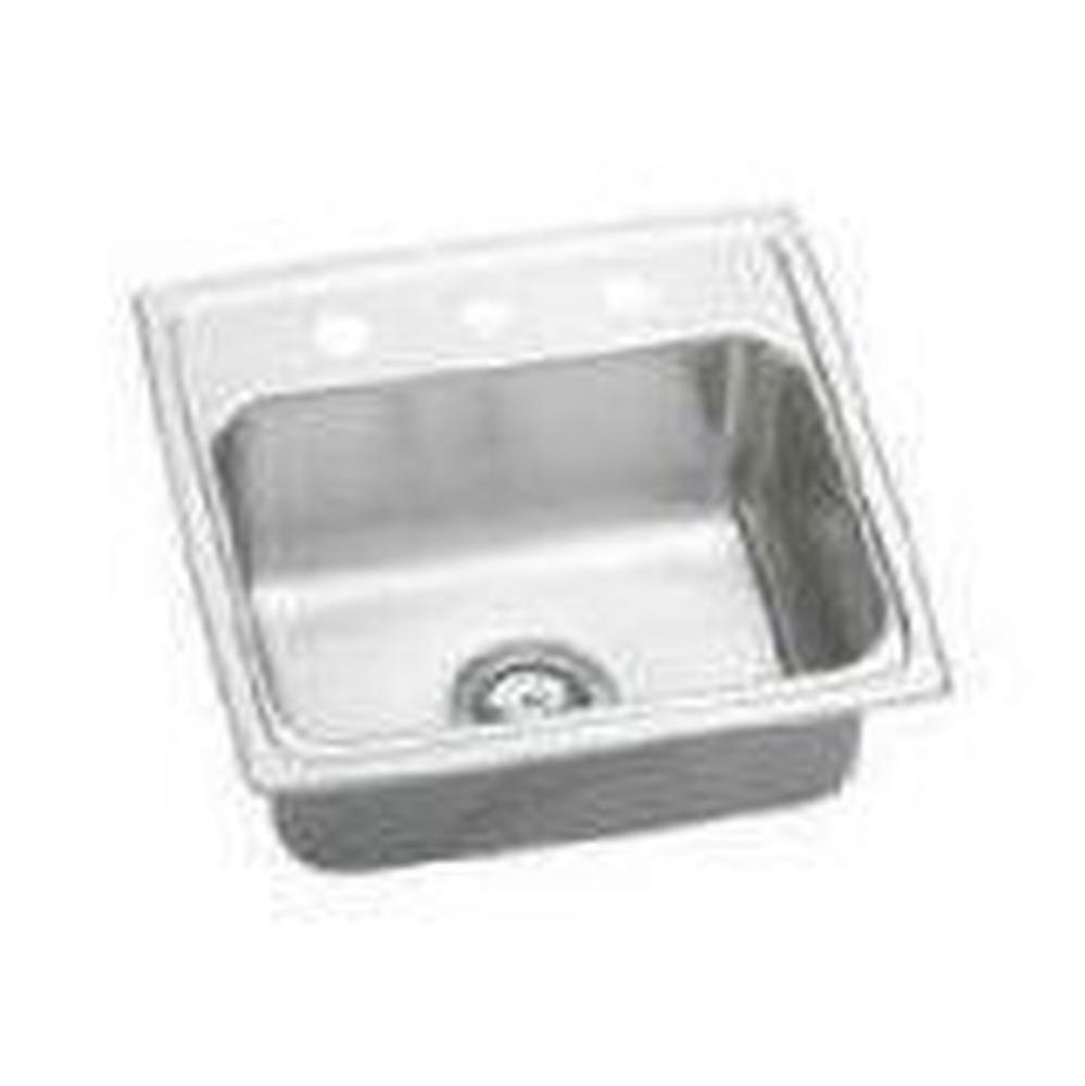 20 Gauge Stainless Steel 19.5'' x 19'' x 5.5'' Single Bowl Drop-in K