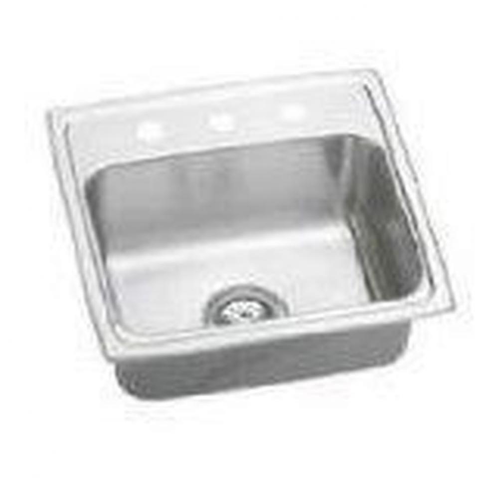 20 Gauge Stainless Steel 19.5'' x 19'' x 5.5'' Single Bowl Drop-in K