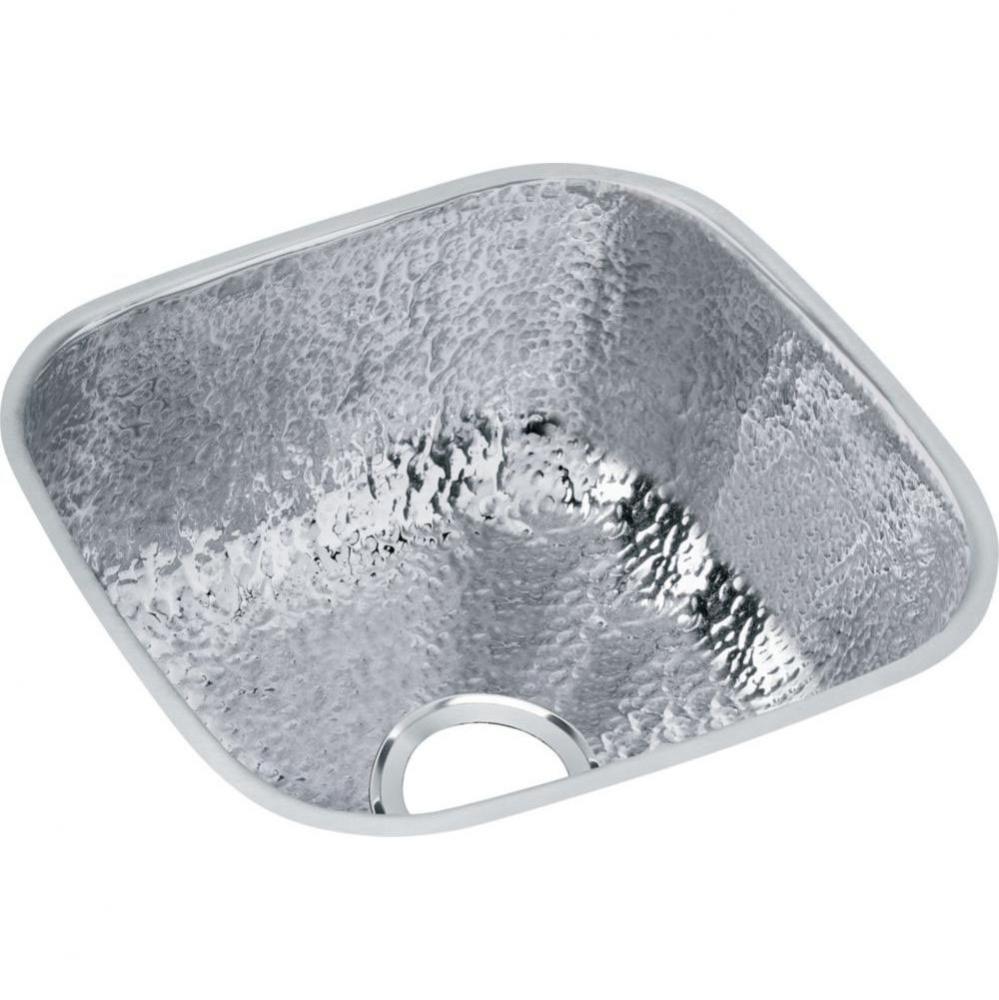 Stainless Steel 14-1/8'' x 14-1/8'' x 6-1/2'', Single Bowl Undermoun