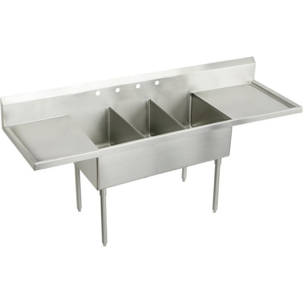 SS TRIPLE COMPT SCULLERY SINK