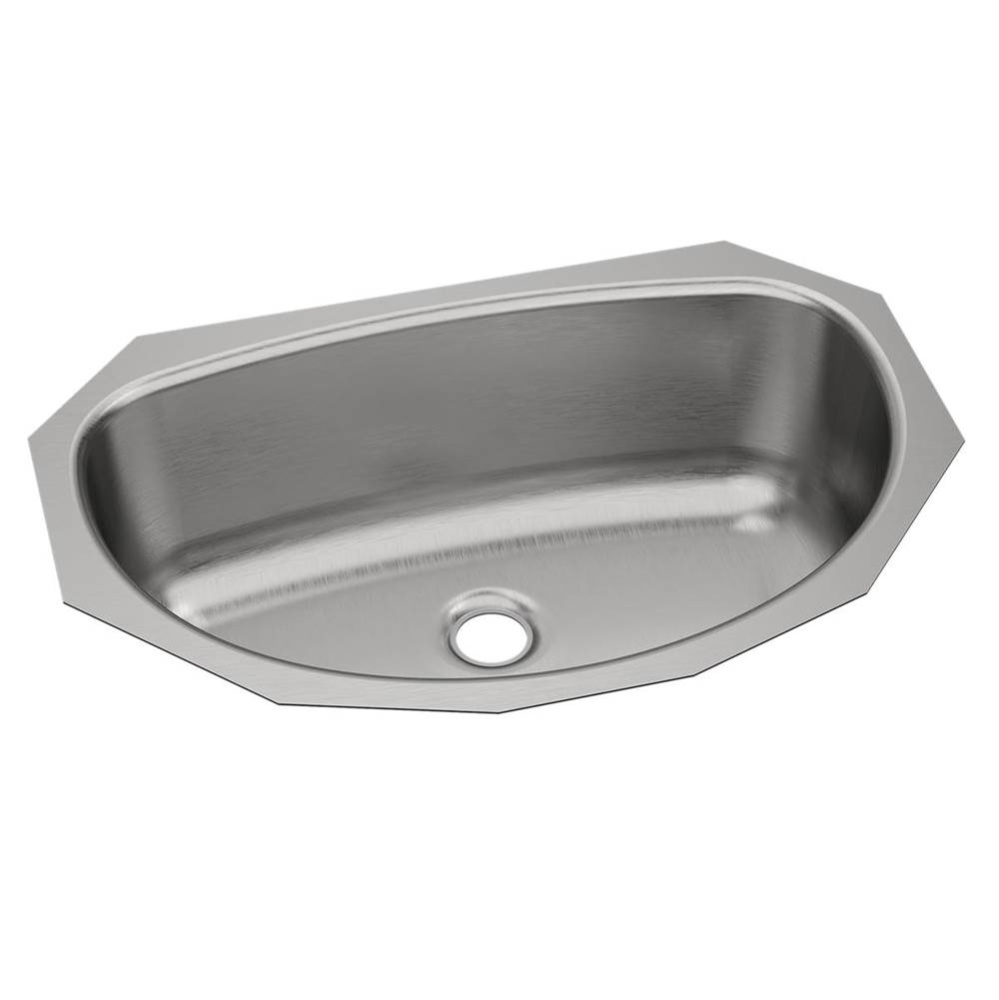 Stainless Steel 19-1/2'' x 13-5/16'' x 6-1/4'' Single Bowl Undermoun