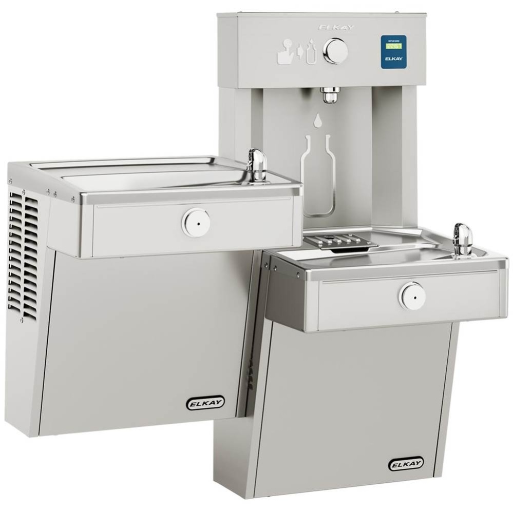 ezH2O Vandal-Resistant Bottle Filling Station & Bi-Level Cooler Non-Filtered Non-Refrigerated