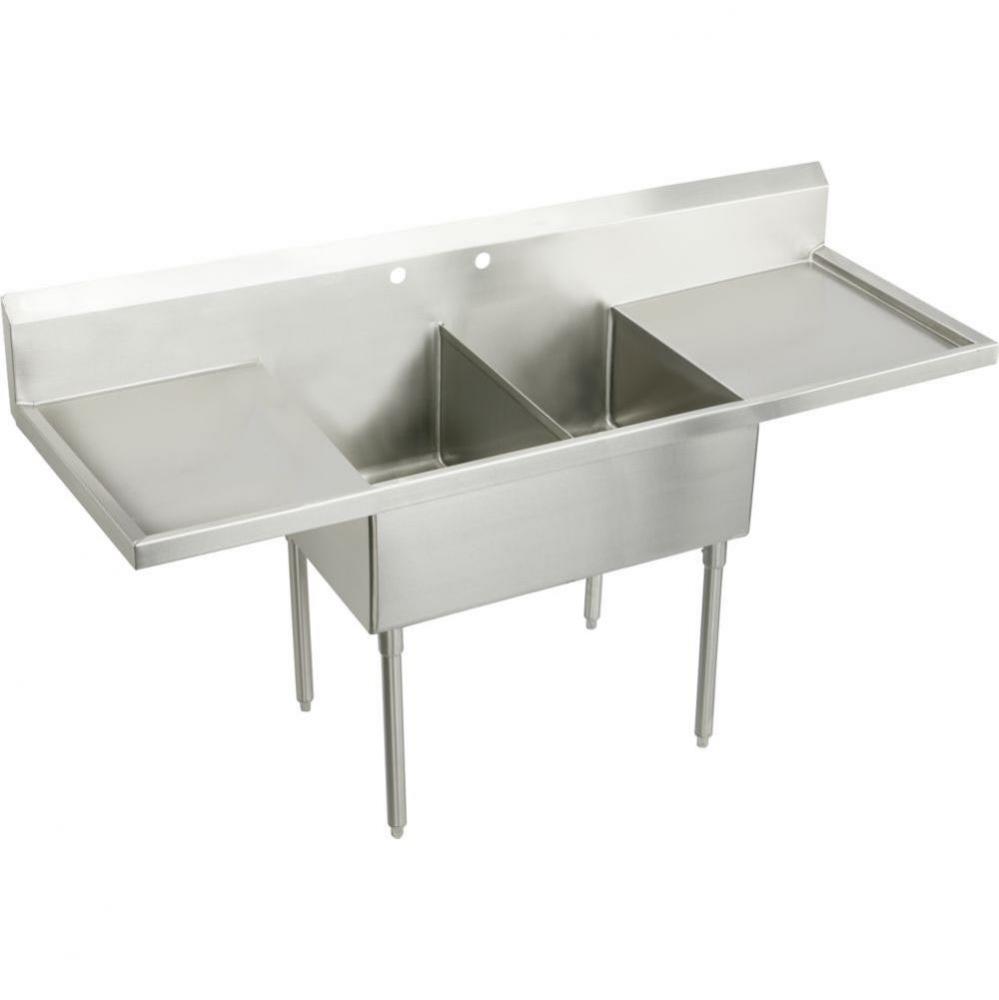 WNSF TWO COMPT SCULLERY SINK
