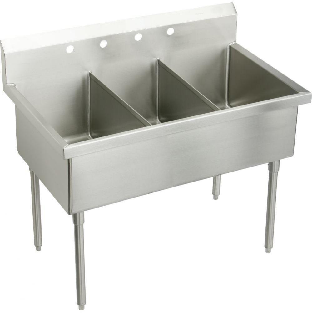 WNSF THREE COMPT SCULLERY SINK