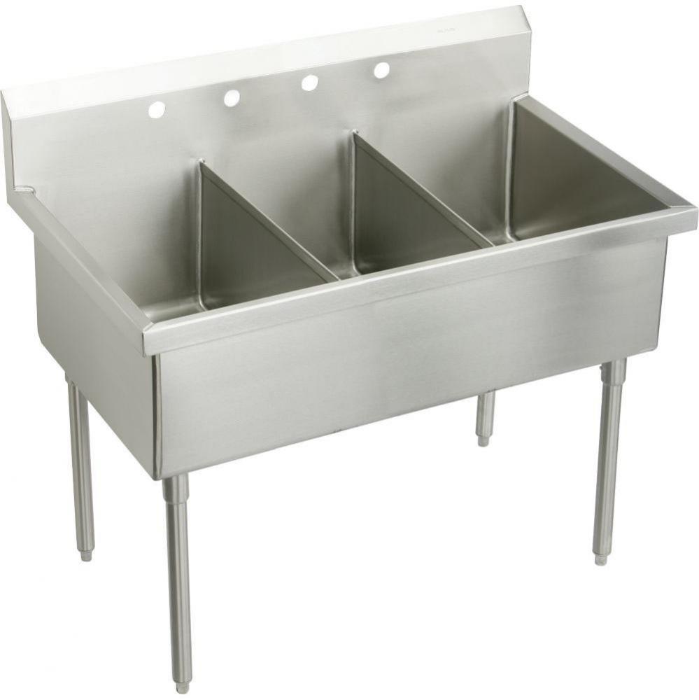 WNSF THREE COMPT SCULLERY SINK