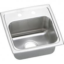 Elkay BLRQ15163 - 18 Gauge Stainless Steel 15'' x 15'' x 7.125'' Single Bowl Top Mount