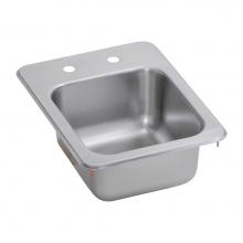 Elkay DI10126X - 1 Compartment Drop-In Sink, 12X17 OA, 10X11 Bowl, 6'' Deep, 18 GA, 300 Series SS, NSF