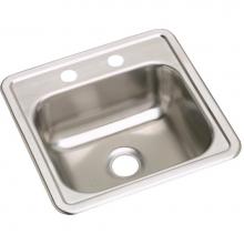 Elkay DW10115150 - Dayton Stainless Steel 15'' x 15'' x 5-3/16'', Single Bowl Drop-in B
