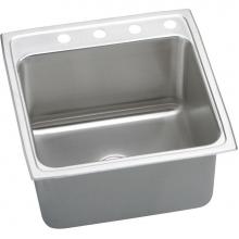Elkay DLRQ2222122 - 18 Gauge Stainless Steel 22'' x 22'' x 12.125'' Single Bowl Top Moun