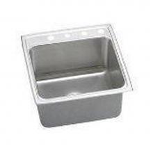 Elkay DLR222212X - 18 Gauge Stainless Steel 22'' x 22'' x 12.125'' Single Bowl Drop-in