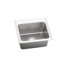 Elkay DLRQ2522123 - 18 Gauge Stainless Steel 25'' x 22'' x 12.125'' Single Bowl Top Moun
