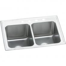 Elkay DLR3322122 - 18 Gauge Stainless Steel 33'' x 22'' x 12.125'' Double Bowl Drop-in