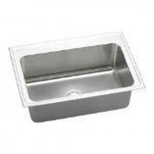 Elkay DLRS332210X - 18 Gauge Stainless Steel 33'' x 22'' x 10.125'' Single Bowl Drop-in