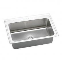 Elkay DLRSQ3322100 - 18 Gauge Stainless Steel 33'' x 22'' x 10.125'' Single Bowl Top Moun