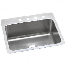 Elkay DLSR2722101 - 18 Gauge Stainless Steel 27'' x 22'' x 10'' Single Bowl Dual Mount K