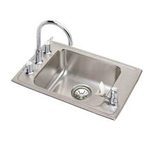 Elkay DRKAD222040C - Lustertone Classic Stainless Steel 22'' x 19-1/2'' x 4'' 4-Hole Sing