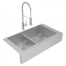 Elkay ECTRUFA32179FBC - Crosstown 18 Gauge Stainless Steel 35-7/8'' x 20-1/4'' x 9'', Equal